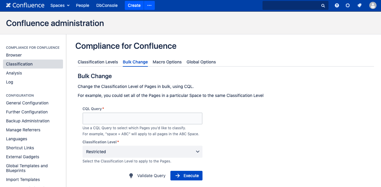 Bulk Change Classification